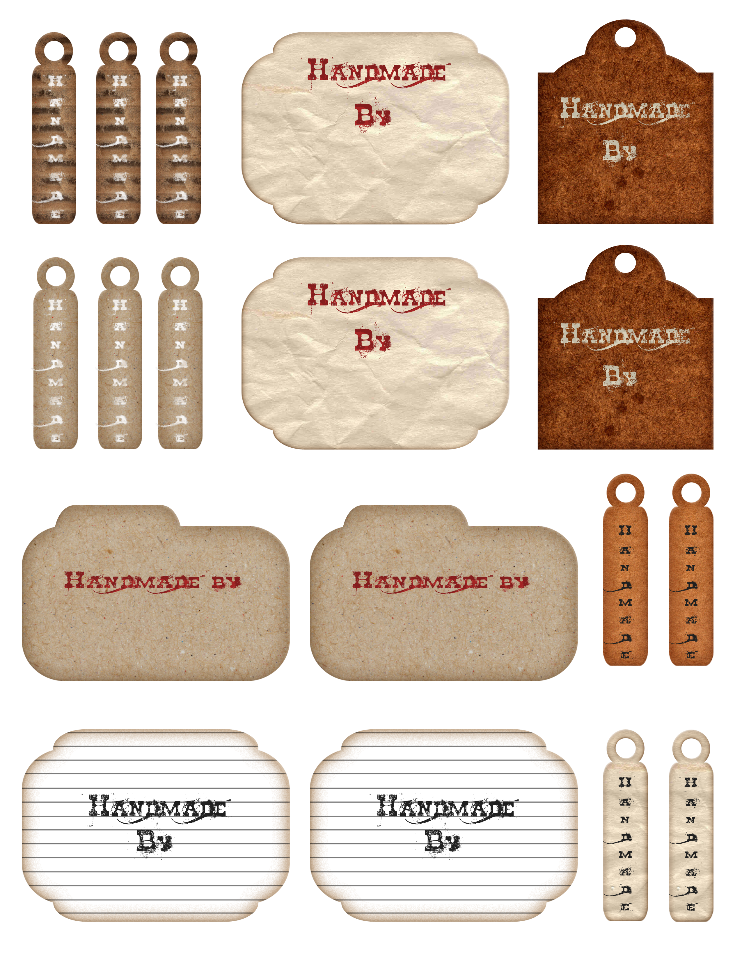 Downloadable Free Printable Labels For Handmade Items