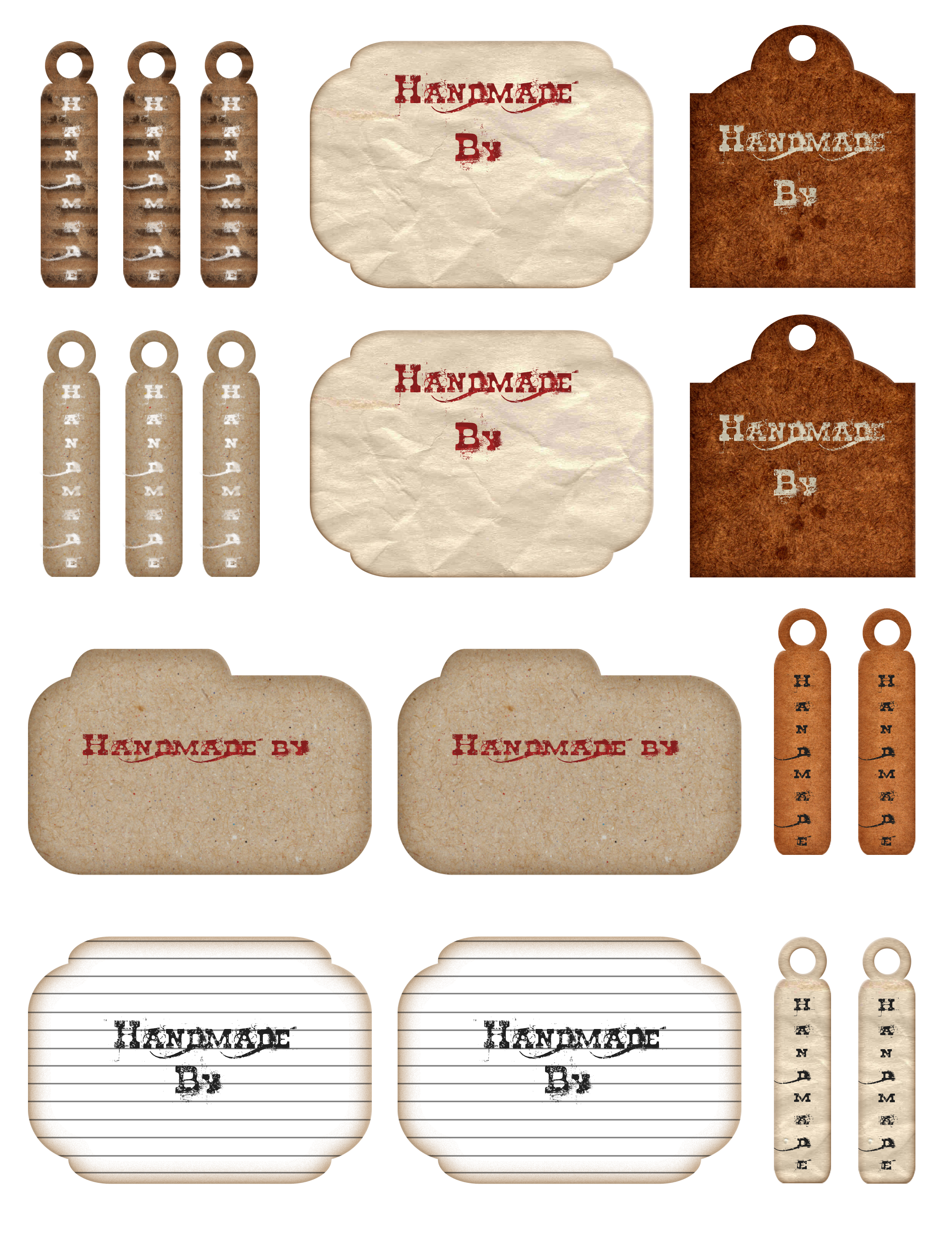 Free Printable Labels For Handmade Items