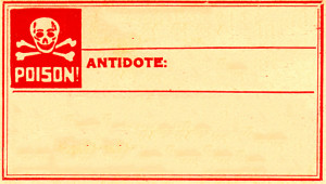 Vintage Poison Label
