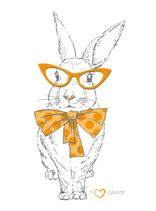 hipster easter bunny