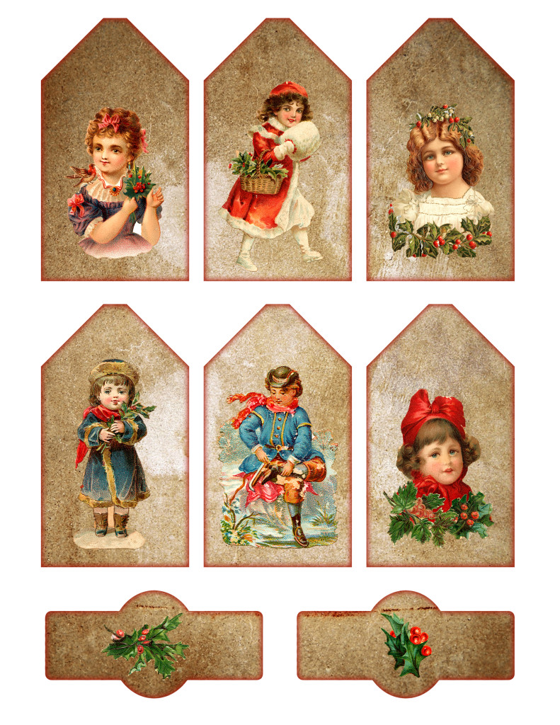 Free Printable Vintage Christmas Tags and Labels