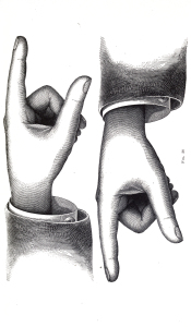 Vintage Hand Clip Art Illustration