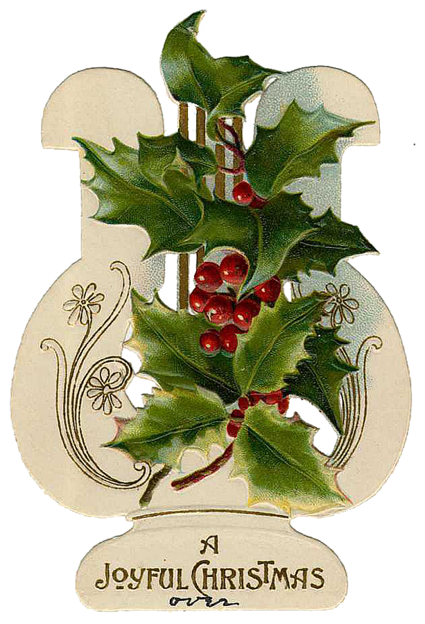 Vintage Victorian Christmas Die Cut Clip Art Day Eight - The Graffical Muse