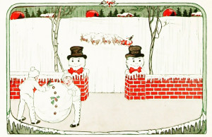 Vintage Christmas Clip Art Illustration
