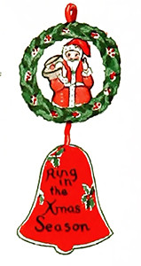 Vintage Christmas Clip Art Illustration