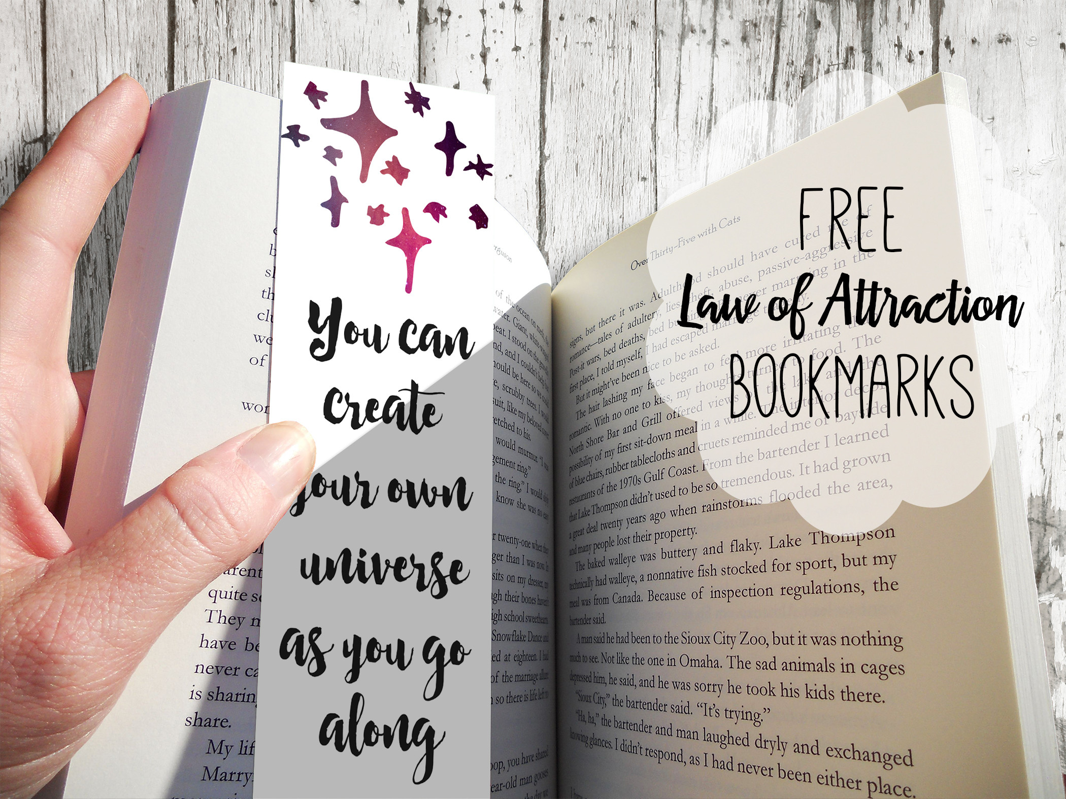 Free Printable Law of Attraction Bookmarks